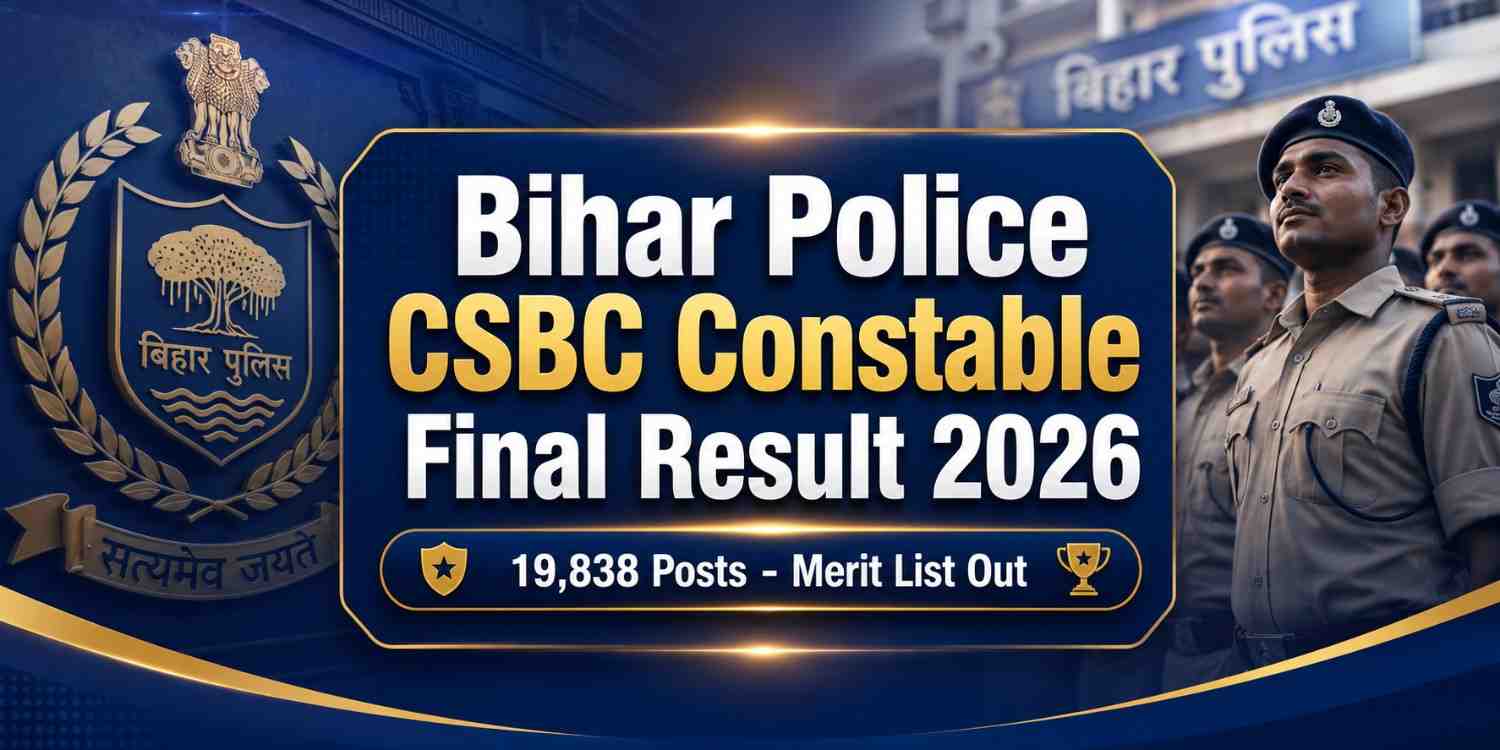 Bihar Police CSBC Constable Final Result 2026 out (19838 Posts)