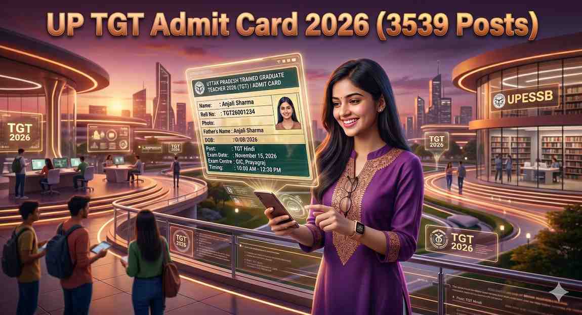 UP TGT Admit Card 2026 (3539 Posts)