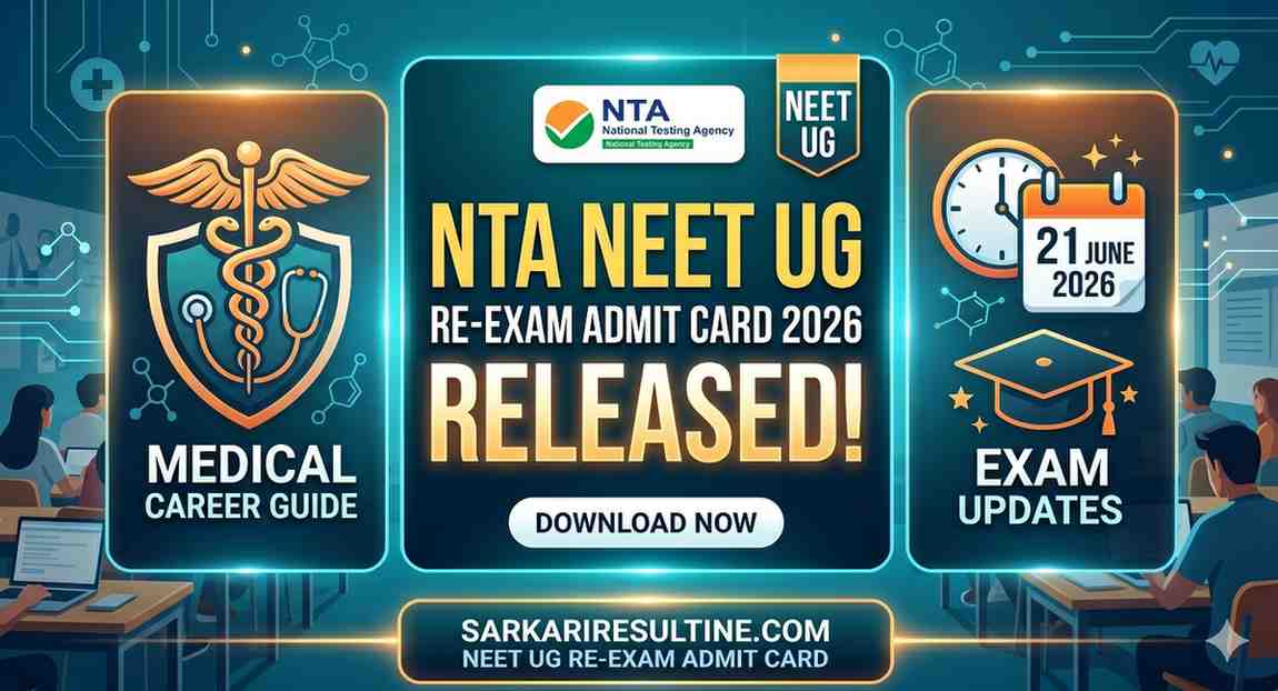 NTA NEET UG Re-Exam Admit Card 2026