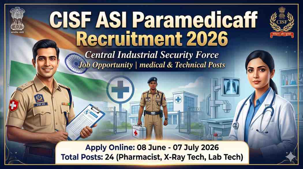 CISF ASI Paramedical Staff Recruitment 2026