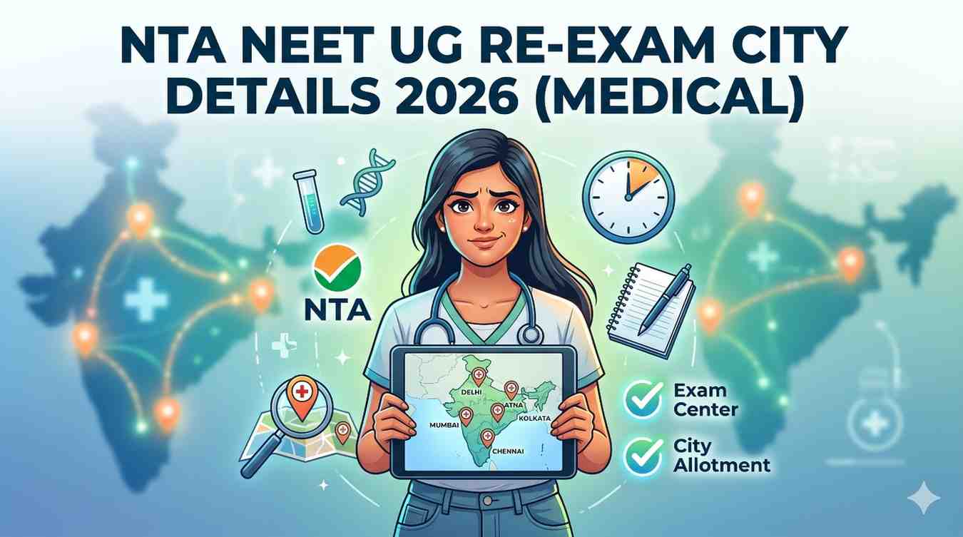 NTA NEET UG Re-Exam City Details 2026 (Medical)