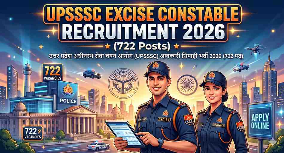 UPSSSC Excise Constable Recruitment 2026 (722 Posts)