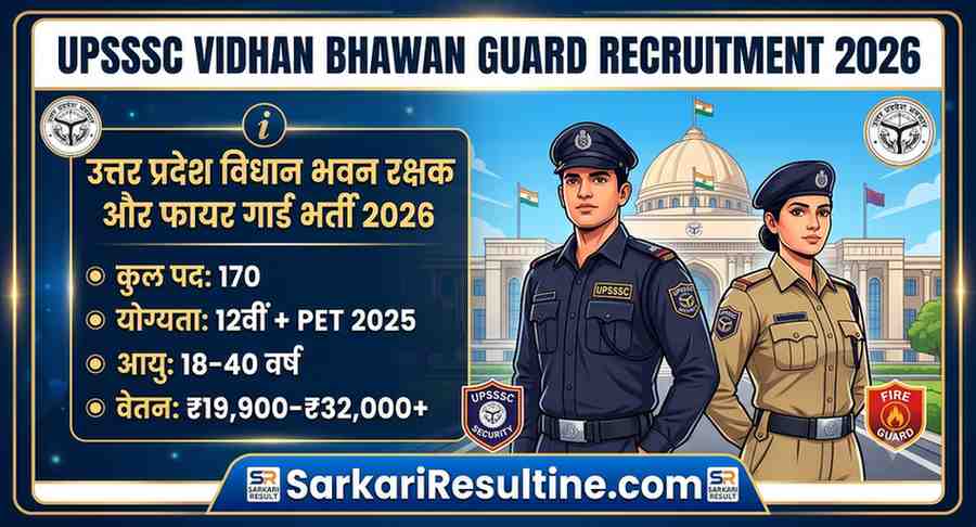 UPSSSC Vidhan Bhawan Guard Recruitment 2026 (170 Posts)