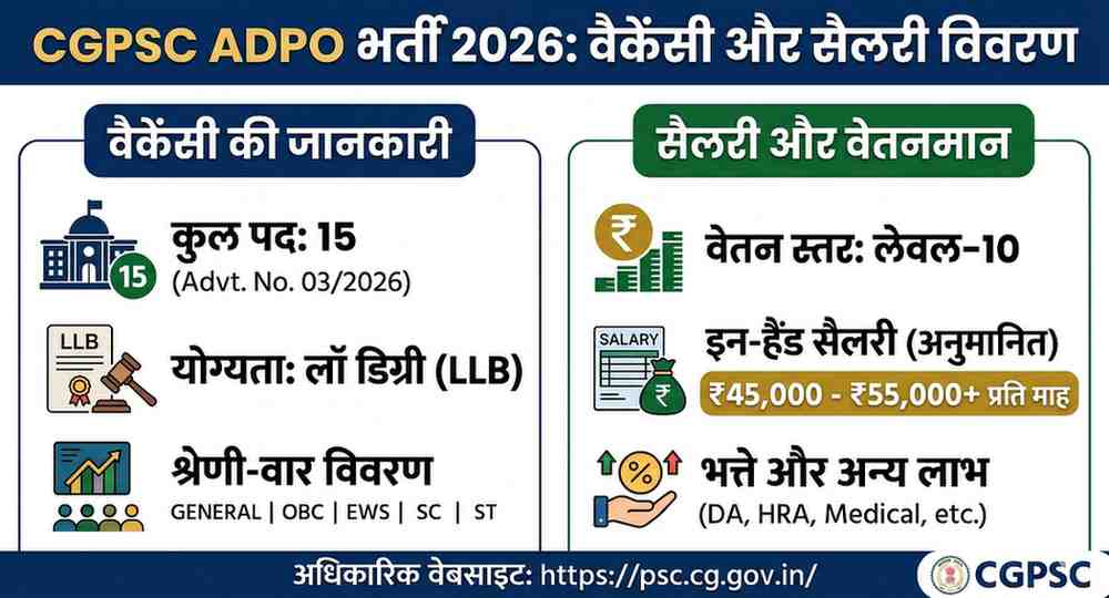 CGPSC ADPO Recruitment 2026 (15 Posts)