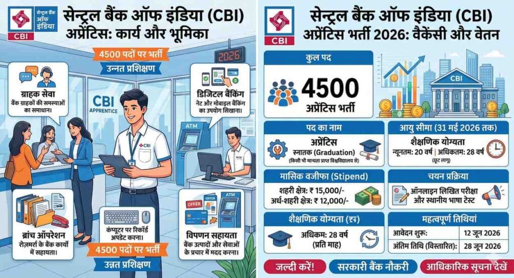 Central Bank CBI Apprentices Recruitment 2026 (4500 Posts)