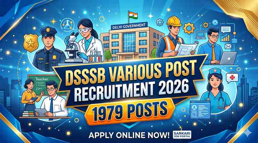 DSSSB Various Post Recruitment 2026