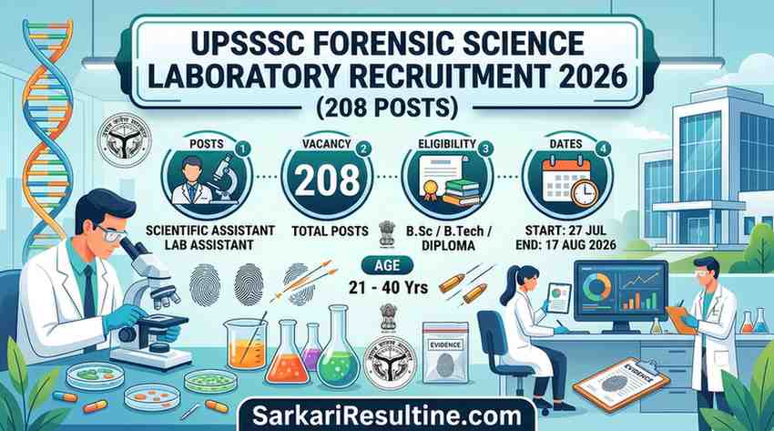 UPSSSC Forensic Science Laboratory Recruitment 2026