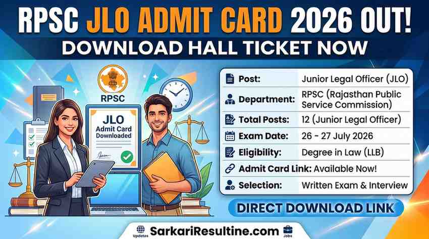 RPSC JLO Admit Card 2026