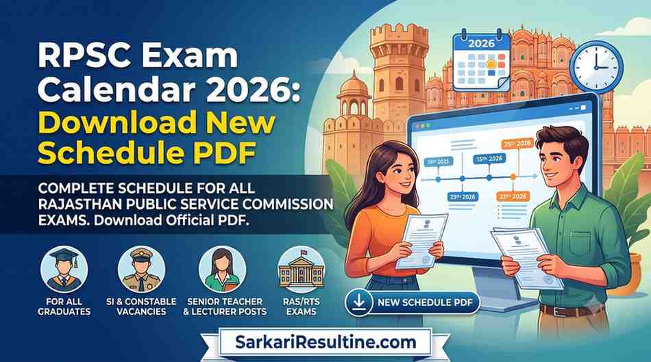 RPSC Exam Calendar 2026