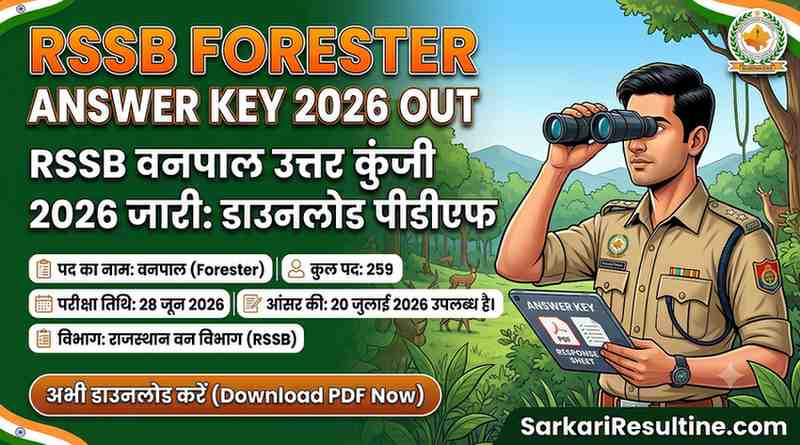 RSSB Forester Answer Key 2026 Out: Download PDF