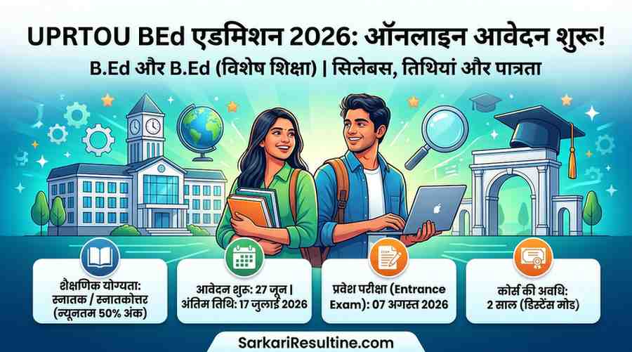 UPRTOU BEd Admission 2026: Apply Online, Syllabus & Dates