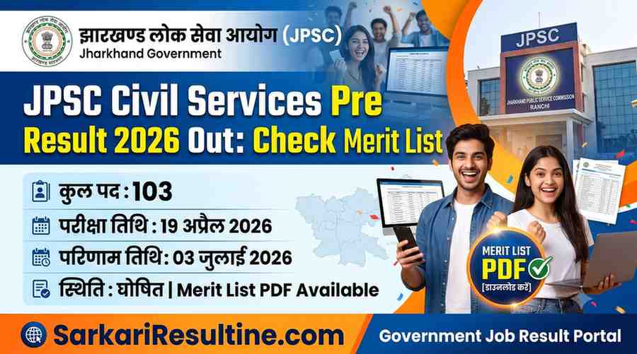 JPSC Civil Services Pre Result 2026