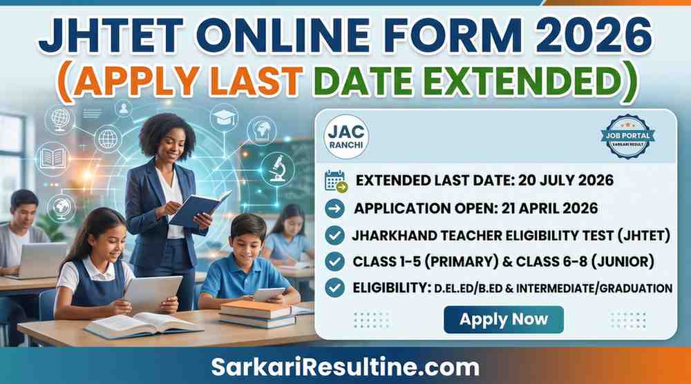 JHTET Online Form 2026