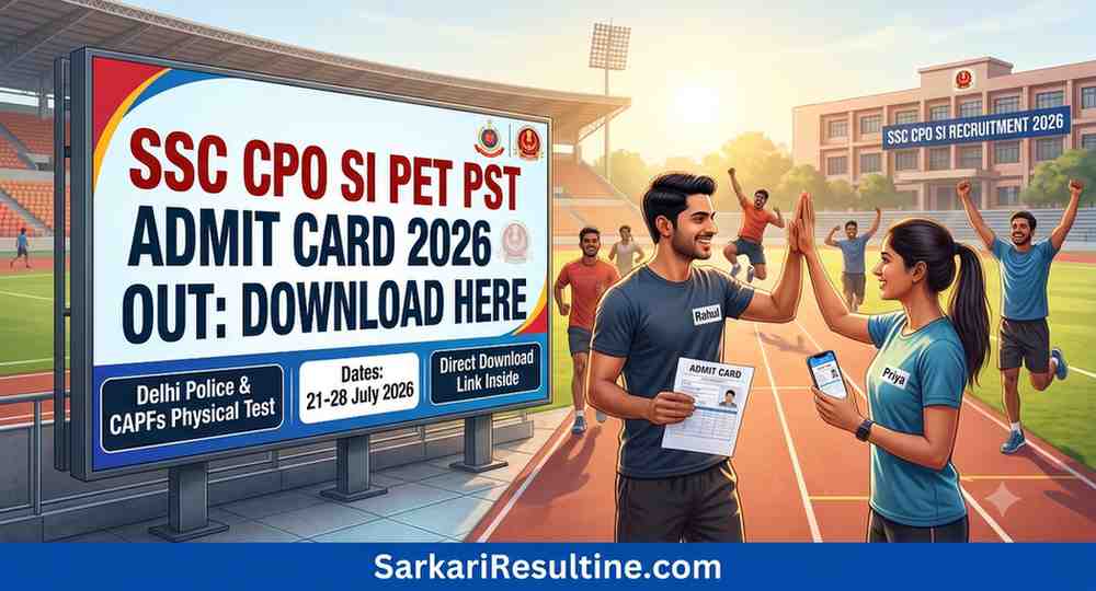 SSC CPO SI PET PST Admit Card 2026 Out: Download Here