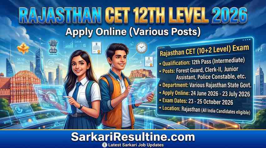 Rajasthan CET 12th Level 2026
