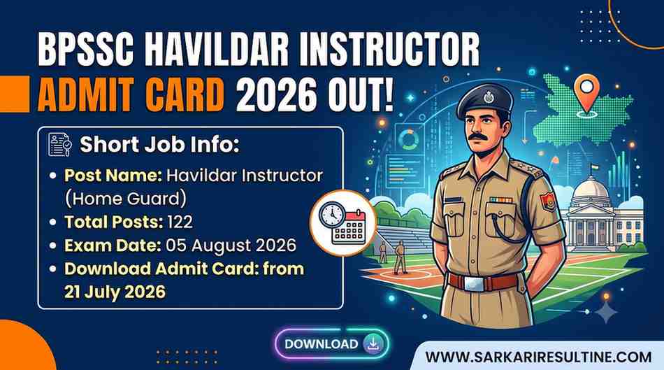 BPSSC Havildar Instructor Admit Card 2026
