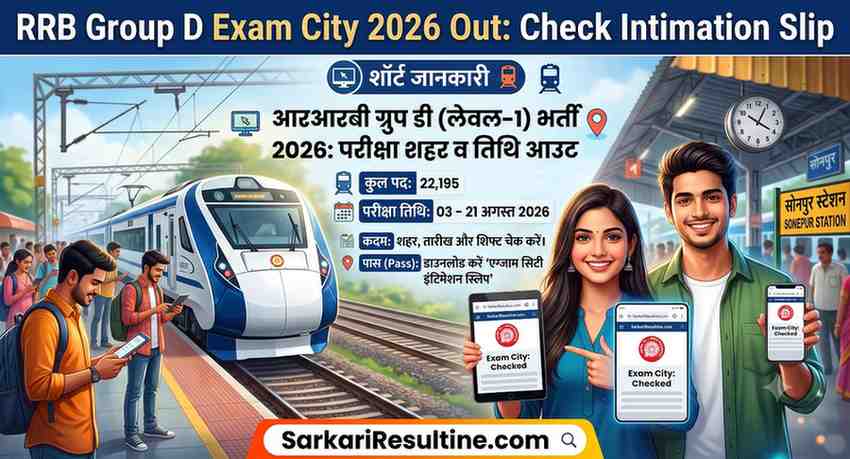 RRB Group D Exam City 2026