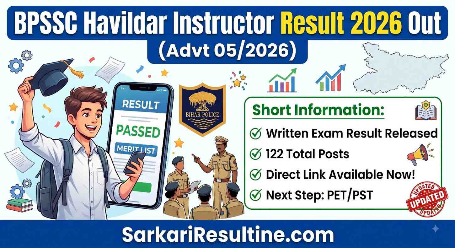 BPSSC Havildar Instructor Result 2026