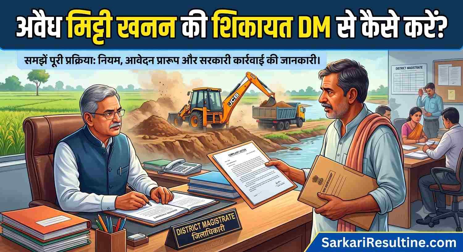 अवैध मिट्टी खनन की शिकायत DM से कैसे करें