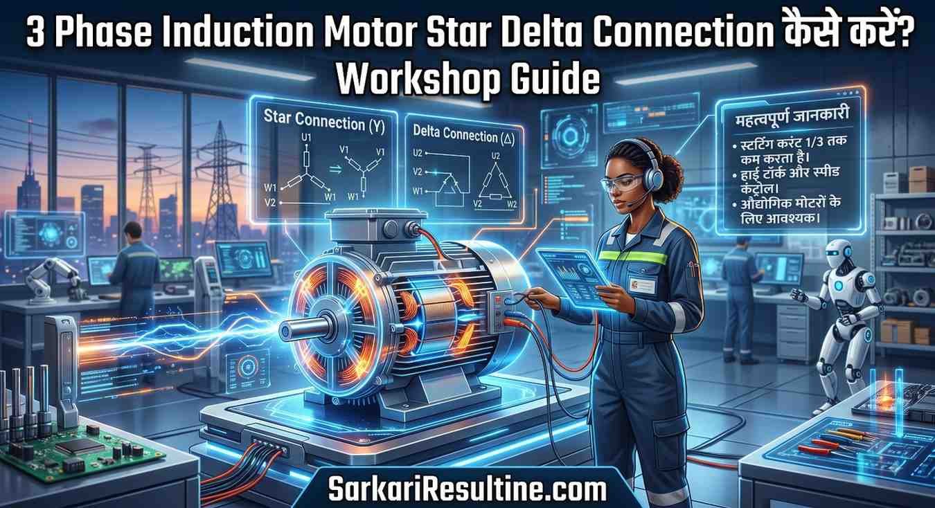 3 Phase Induction Motor Star Delta Connection कैसे करें? Workshop Guide