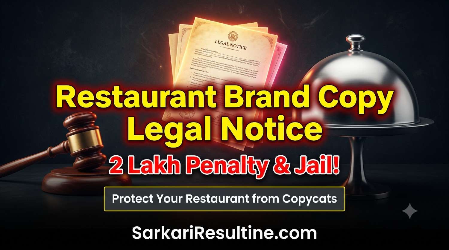 Restaurant Brand Copy Legal Notice Format