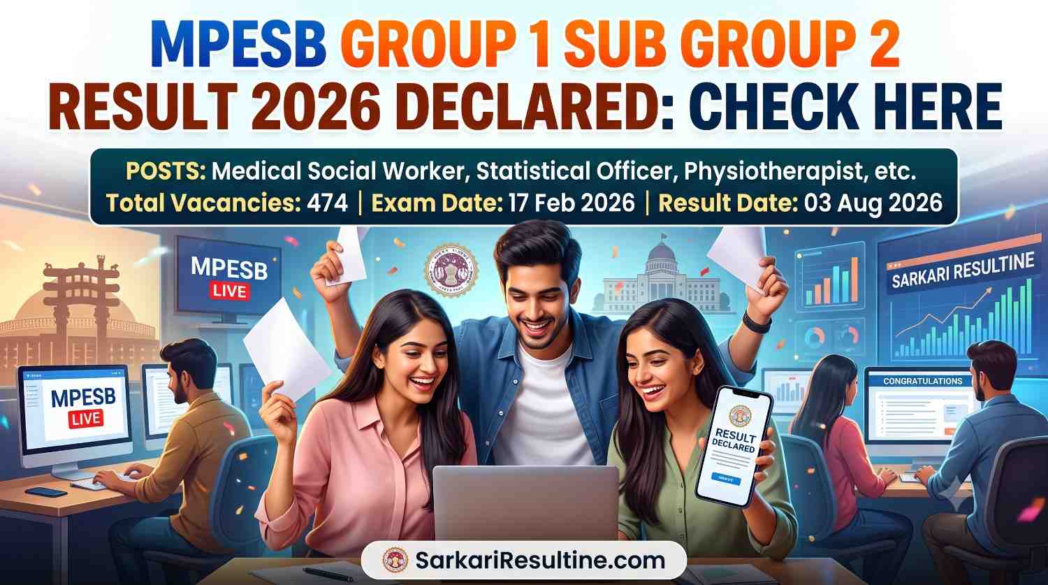 MPESB Group 1 Sub Group 2 Result 2026
