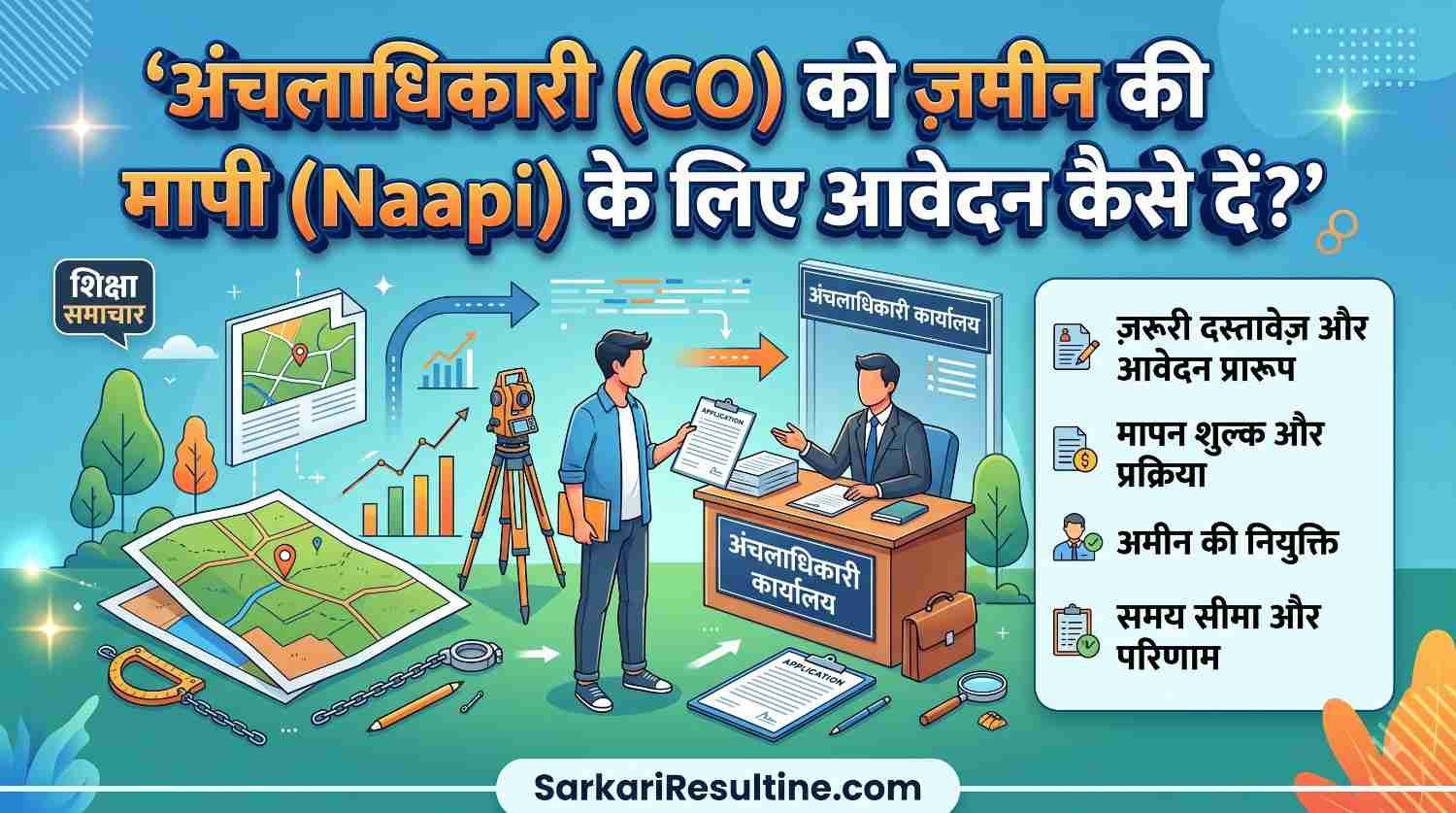अंचलाधिकारी (CO) को ज़मीन की मापी (Naapi) के लिए आवेदन कैसे दें?