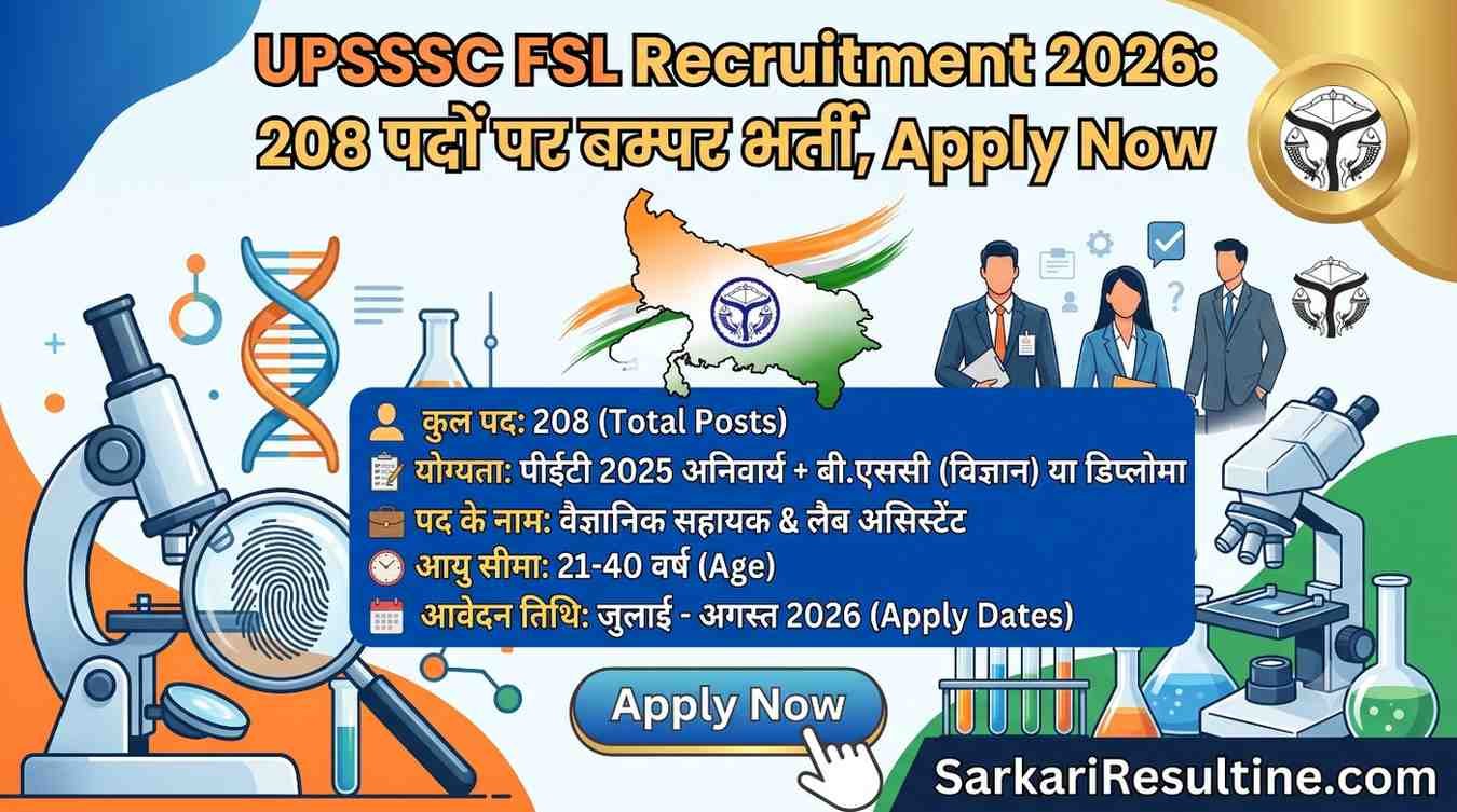 UPSSSC FSL Recruitment 2026