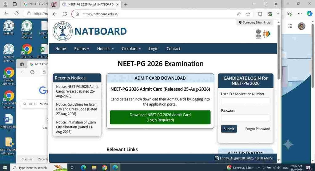 NEET PG Admit Card 2026 download now