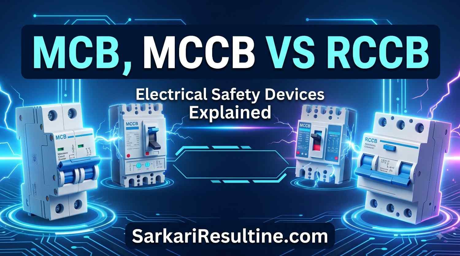 MCB, MCCB Vs RCCB में अंतर: Working & Practical Guide