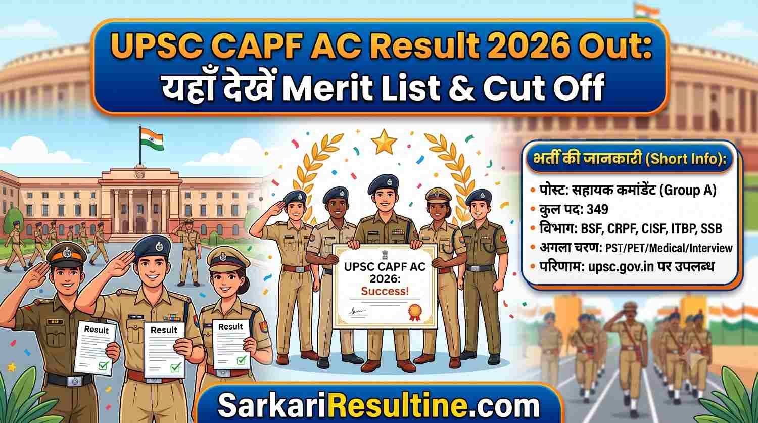 UPSC CAPF AC Result 2026