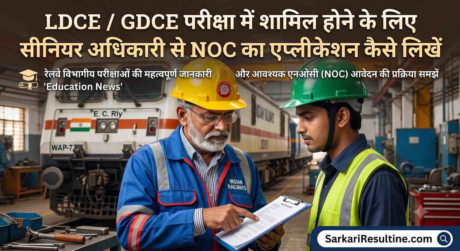 LDCE / GDCE परीक्षा में शामिल होने के लिए सीनियर अधिकारी से NOC का एप्लीकेशन कैसे लिखें
