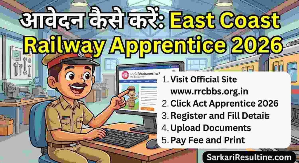 East Coast Railway Apprentice Recruitment 2026 how to apply onlie