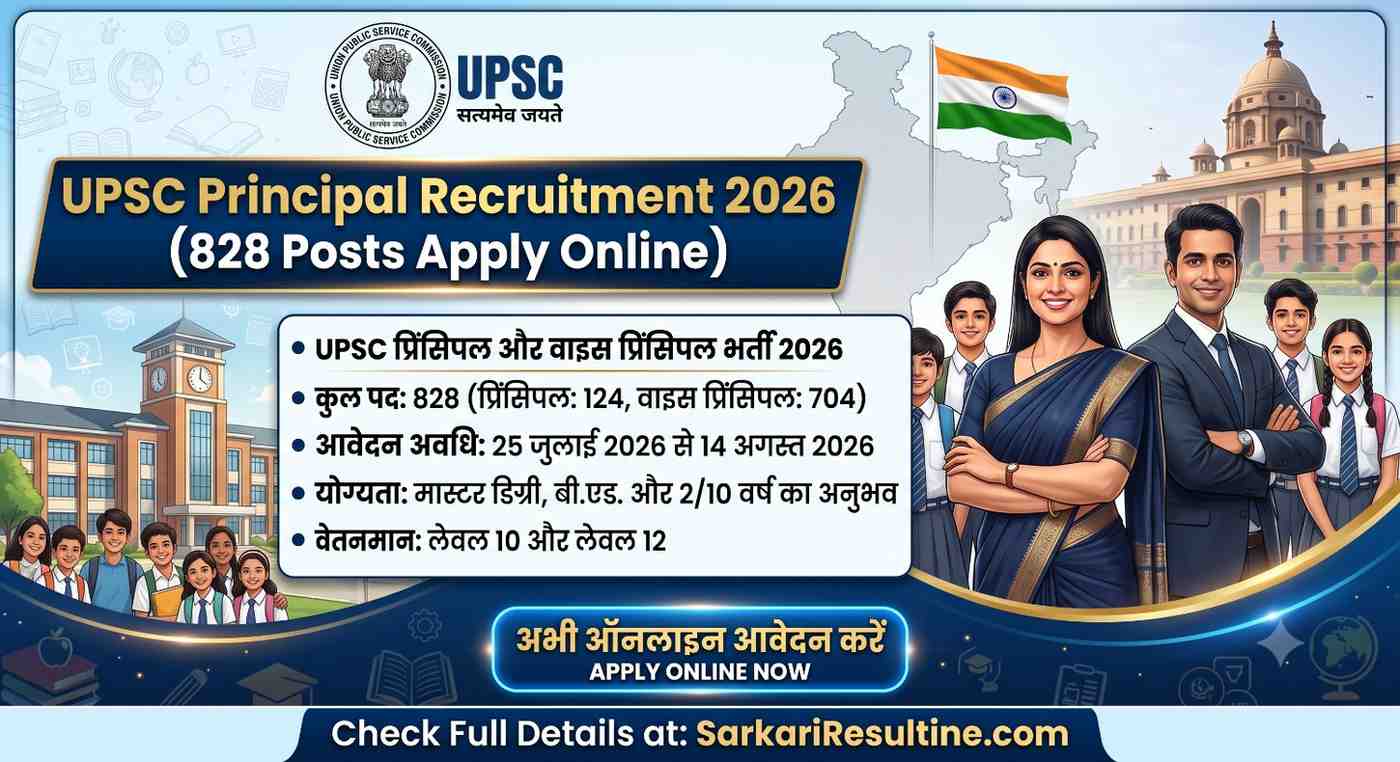 : UPSC Principal Recruitment 2026