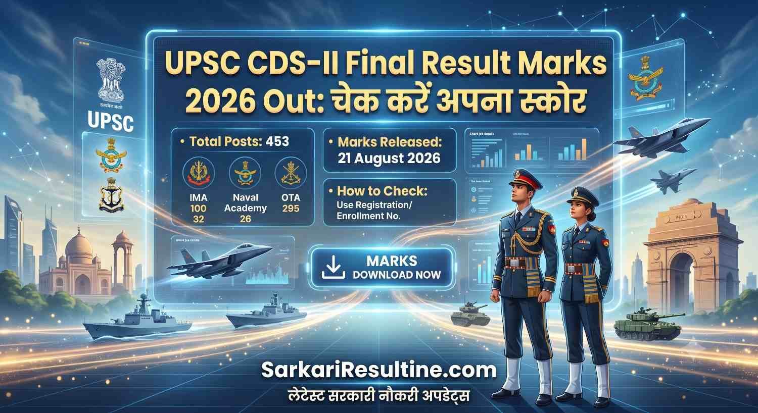 UPSC CDS-II Final Result Marks 2026 Out: चेक करें अपना स्कोर