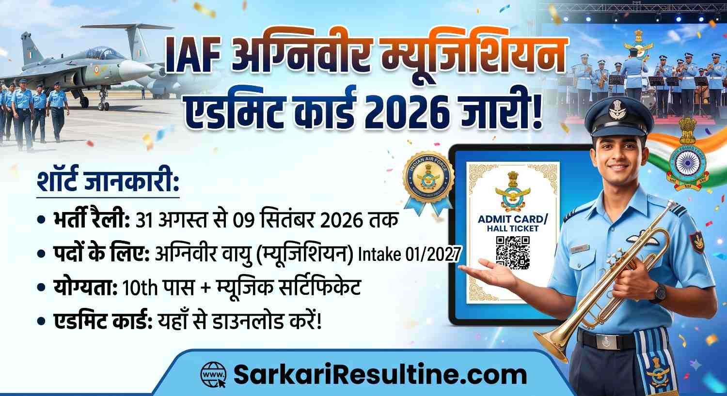 IAF Agniveer Musician Admit Card 2026