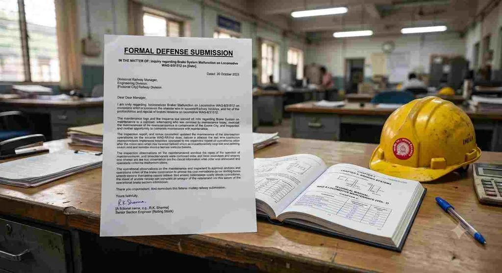 enior Technician guiding junior to draft SF-11 defense letter