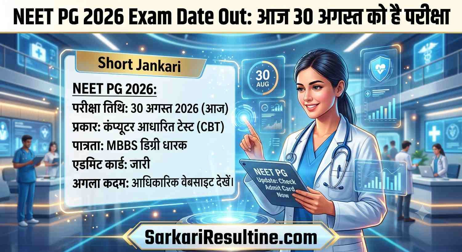 NEET PG 2026 Exam Date