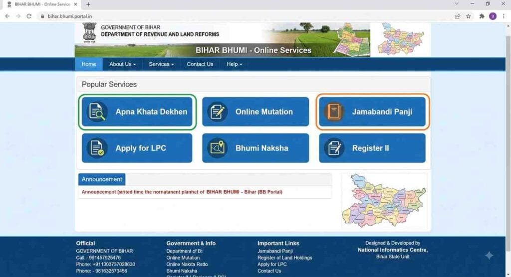 Bihar Bhumi Khatiyan Download Portal]