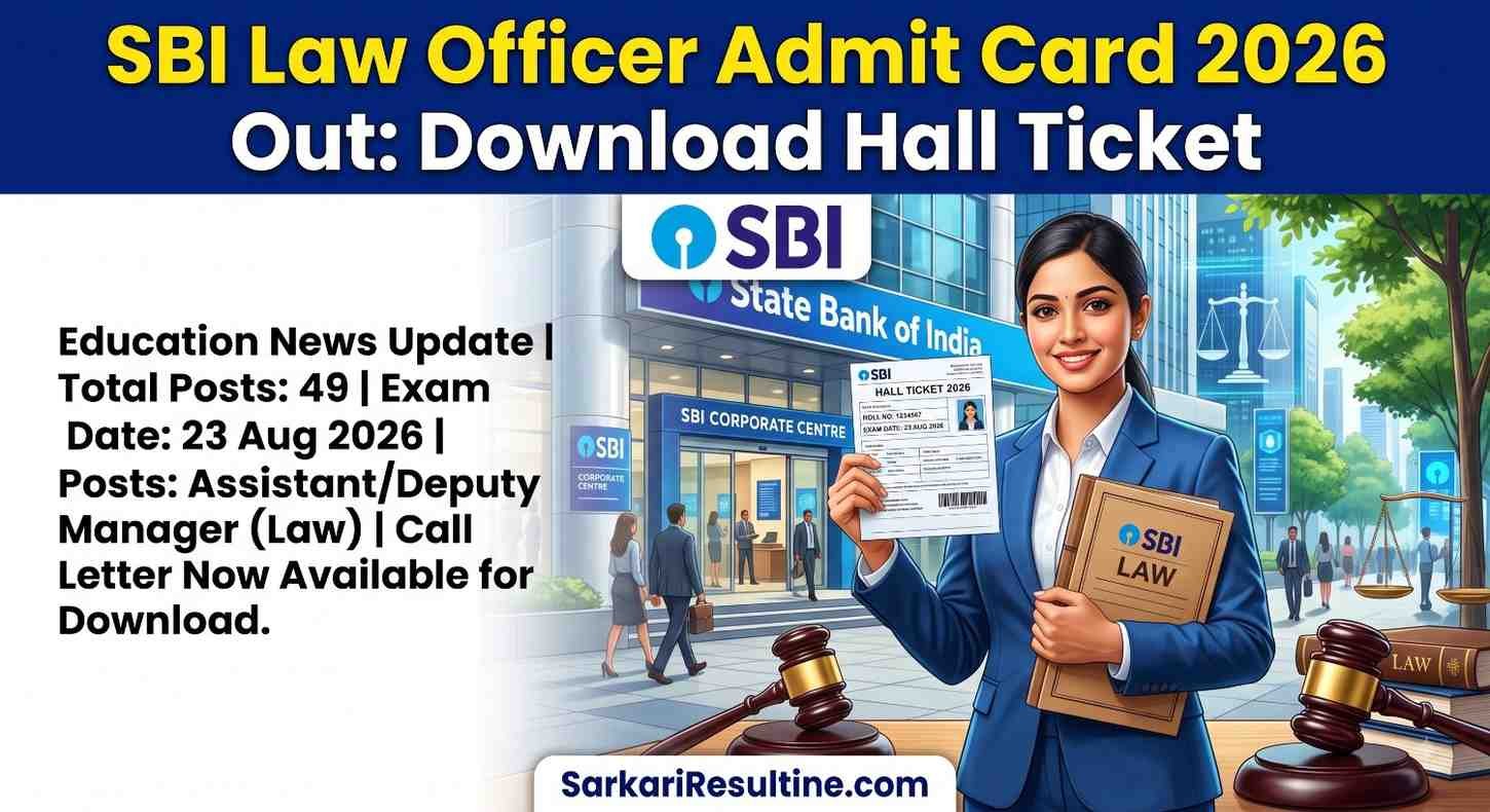 SBI Law Officer Admit Card 2026