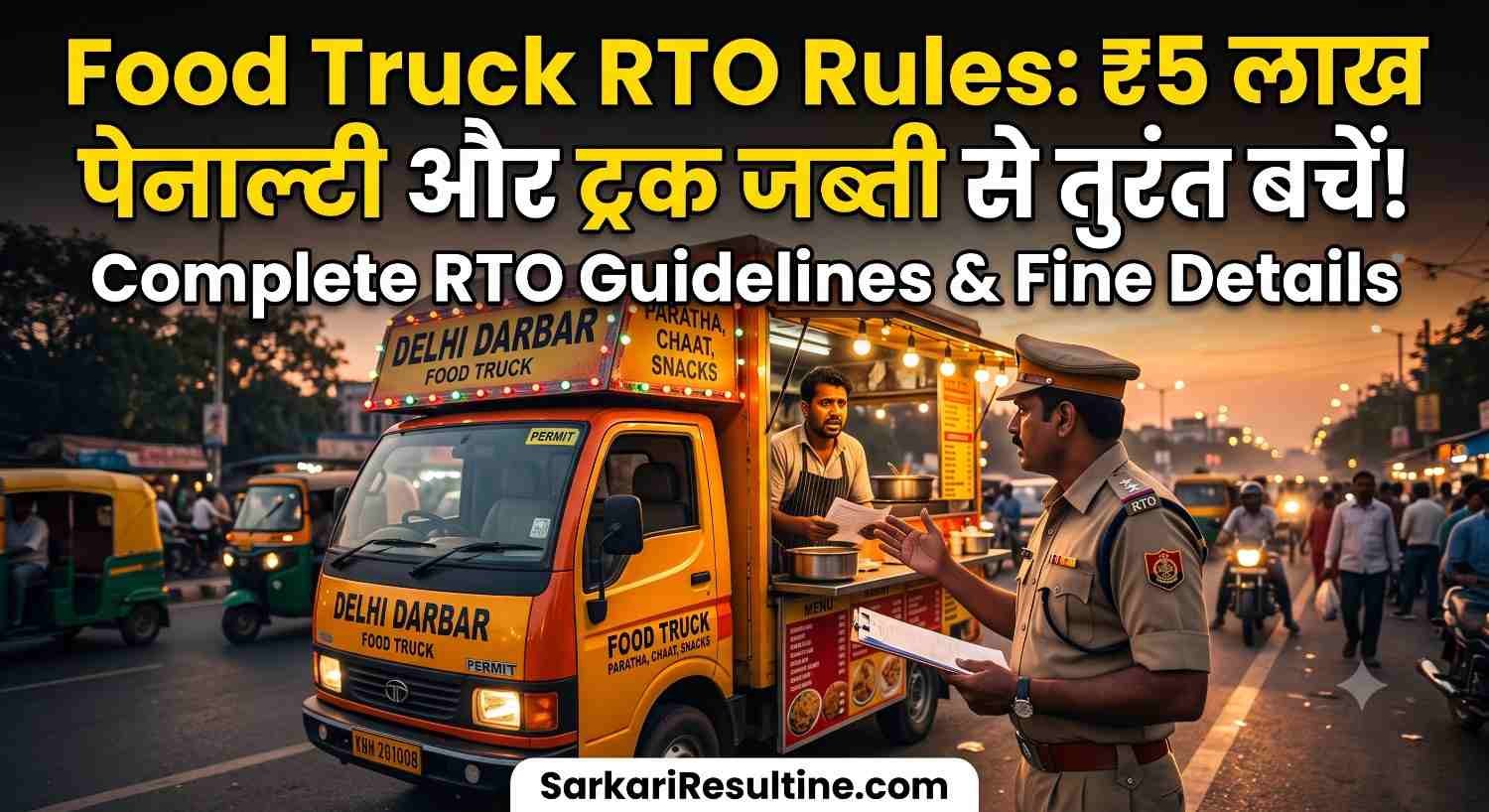 Food Truck RTO Rules
