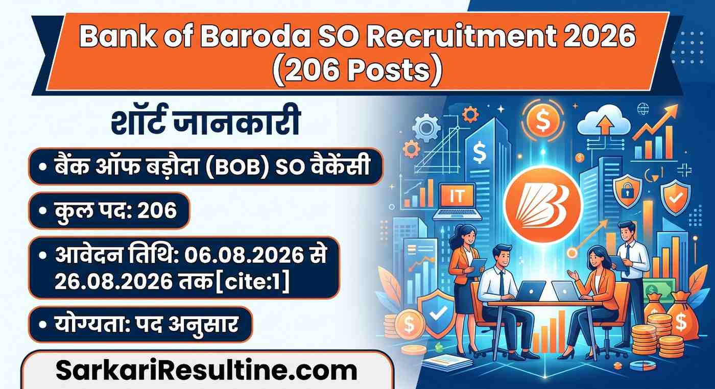Bank of Baroda SO Recruitment 2026