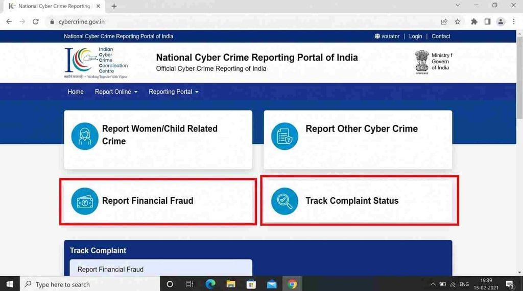 cybercrime gov in portal 1930 Complaint Bank Nodal Officer Email