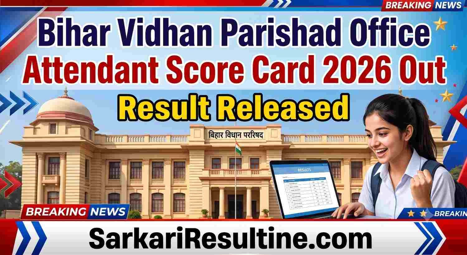 Bihar Vidhan Parishad Office Attendant Score Card 2026