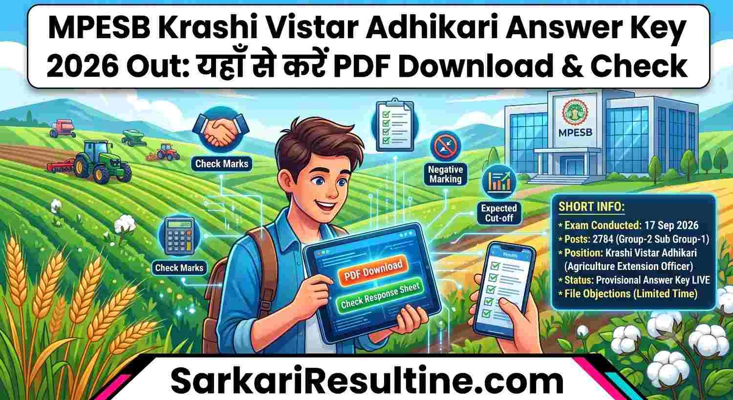 MPESB Krashi Vistar Adhikari Answer Key 2026