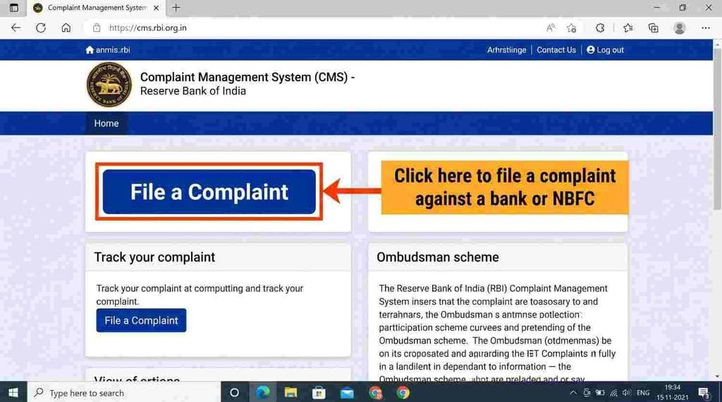 Cybercrime gov in Complaint Process Online
