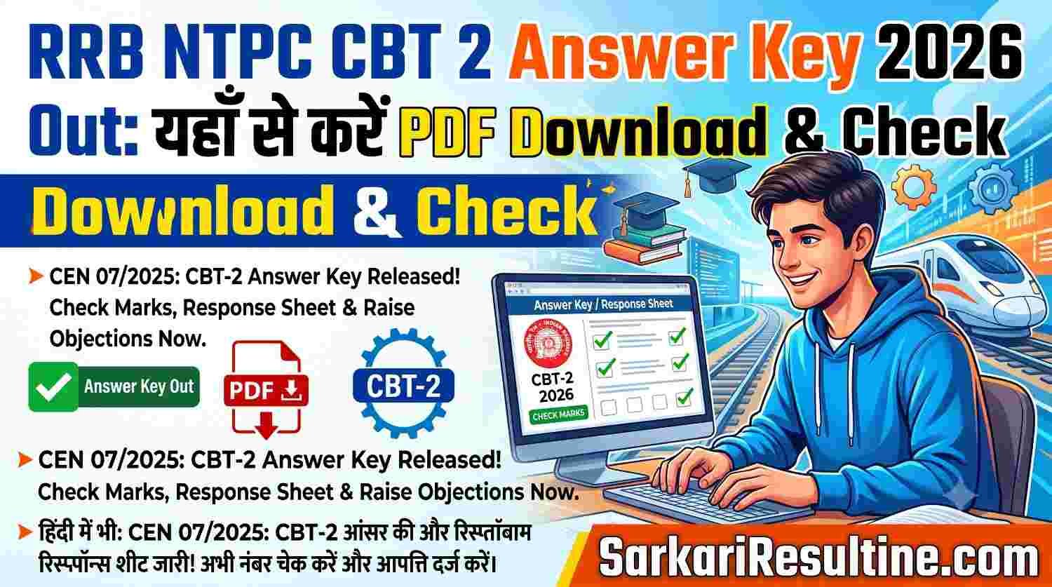 RRB NTPC CBT 2 Answer Key 2026