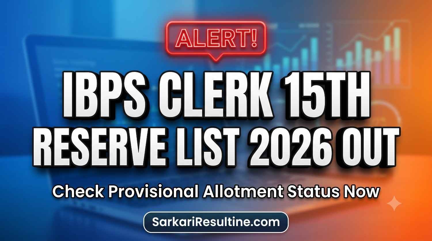 IBPS Clerk 15th Reserve List 2026