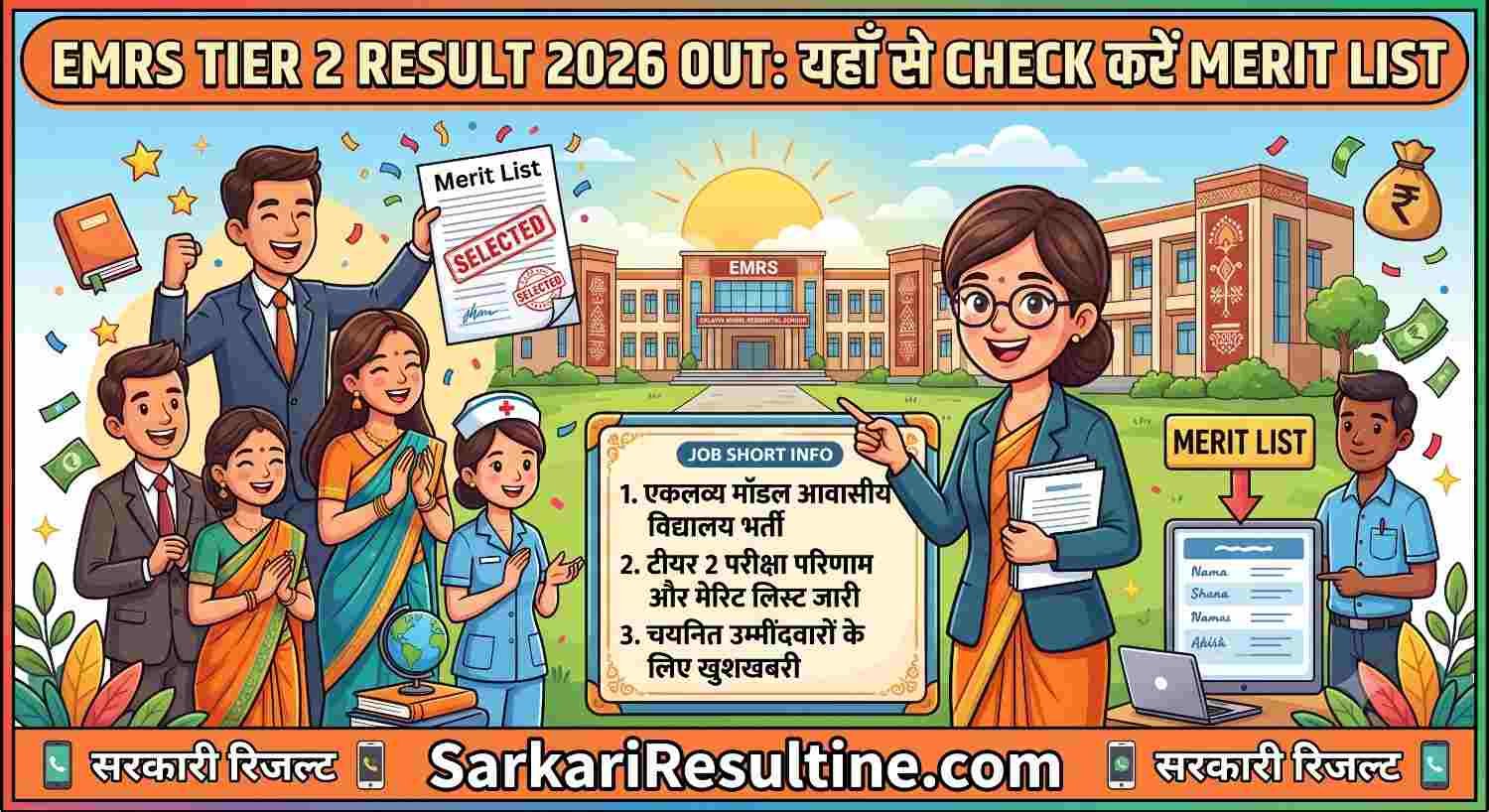 EMRS Tier 2 Result 2026 Out: यहाँ से Check करें Merit List