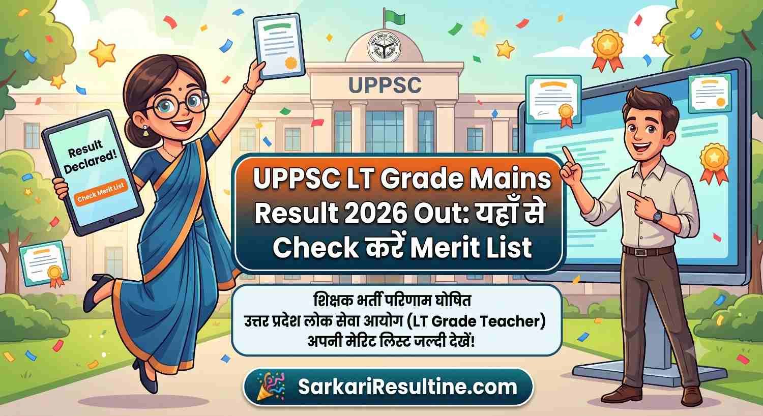 UPPSC LT Grade Mains Result 2026